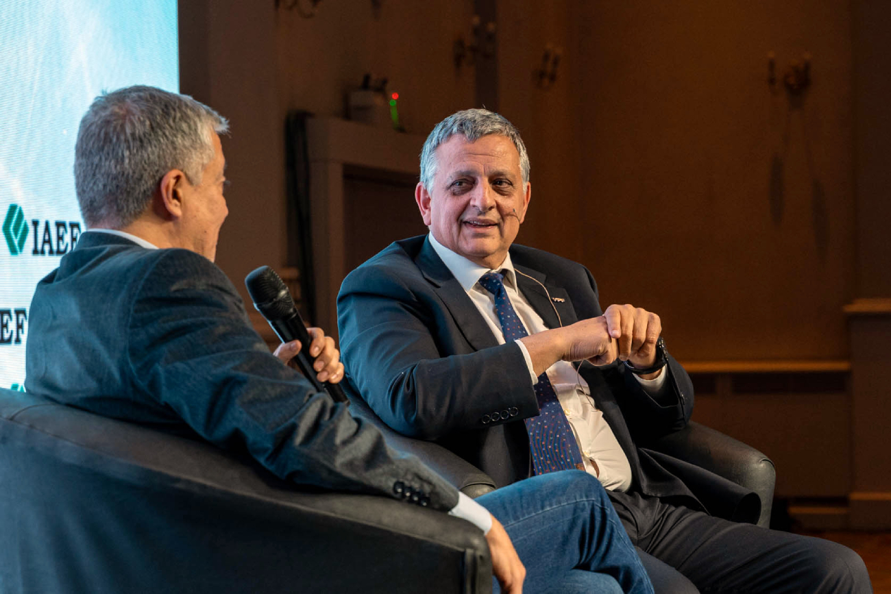 CONVERSACIÓN. Marín estuvo el jueves 26 en Córdoba, invitado por el Instituto Argentino de Ejecutivos de Finanzas. (Gentileza Iaef)