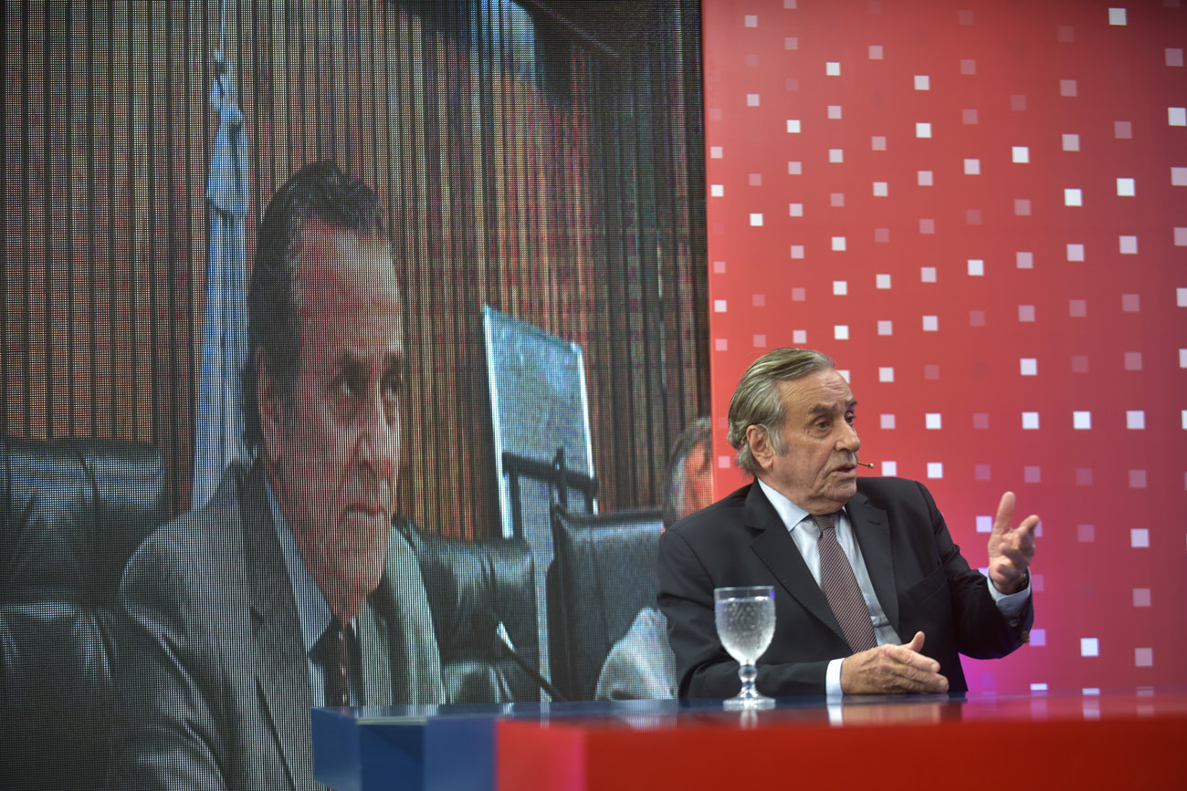 Jaime Díaz Gavier, juez federal, en el programa Voz y Voto. (Nicolás Bravo / La Voz)