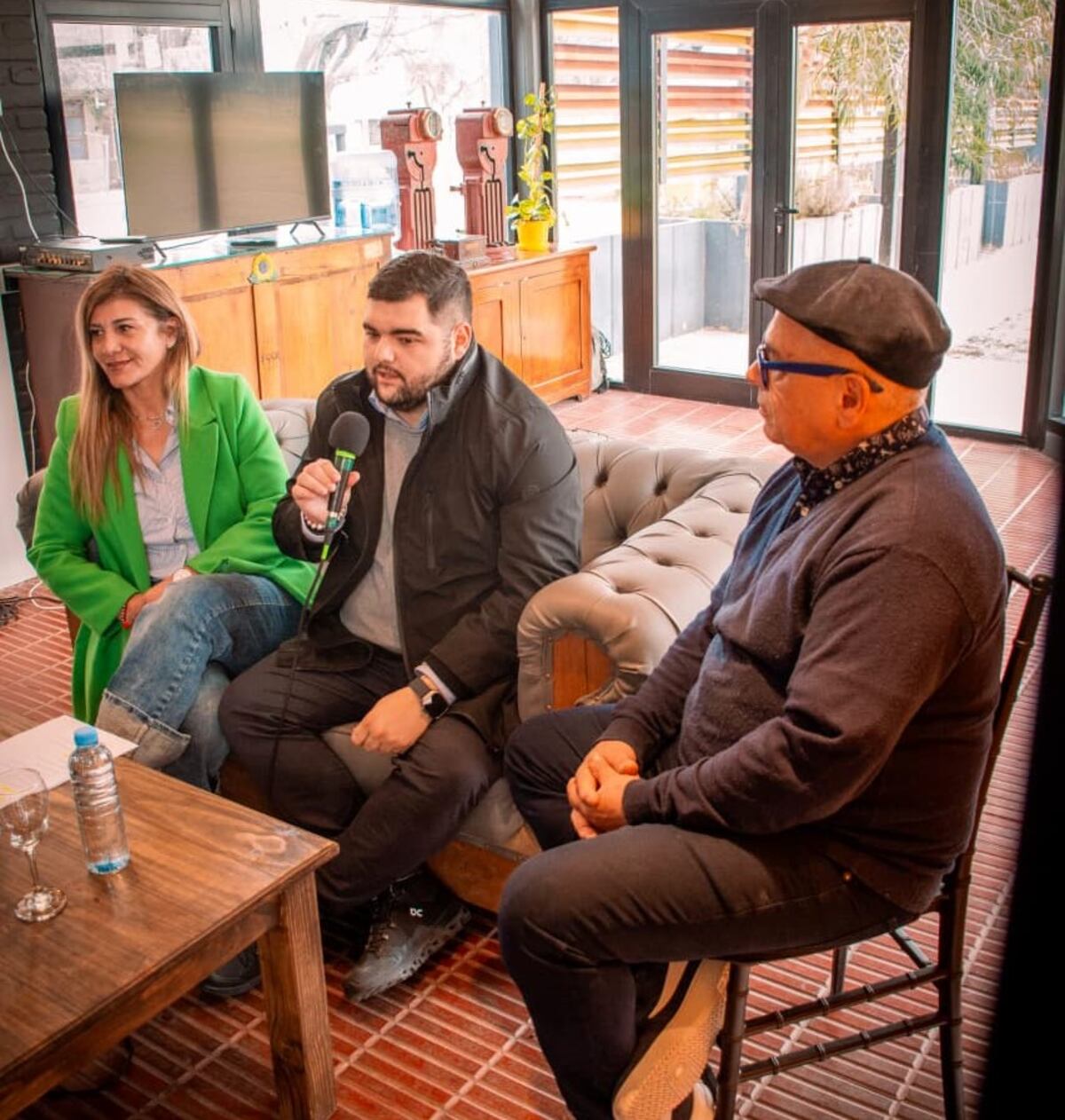 Rincón, Villafañe y Trecek, en la presentación del evento. (Municipalidad)