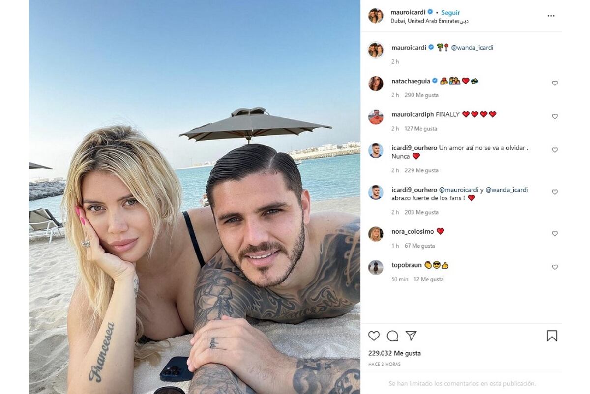 El posteo de Icardi en horas del viernes. (Instagram).