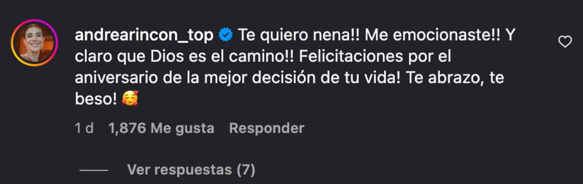 Andrea Rincón comentó en el video de La Tora Villar sobre su fe y su reciente bautismo. (Foto: Captura de pantalla)