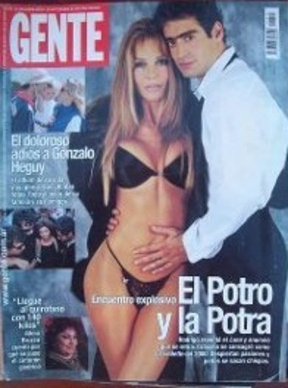 Graciela Alfano y Rodrigo, en la tapa de "Gente". (gente.com.ar)