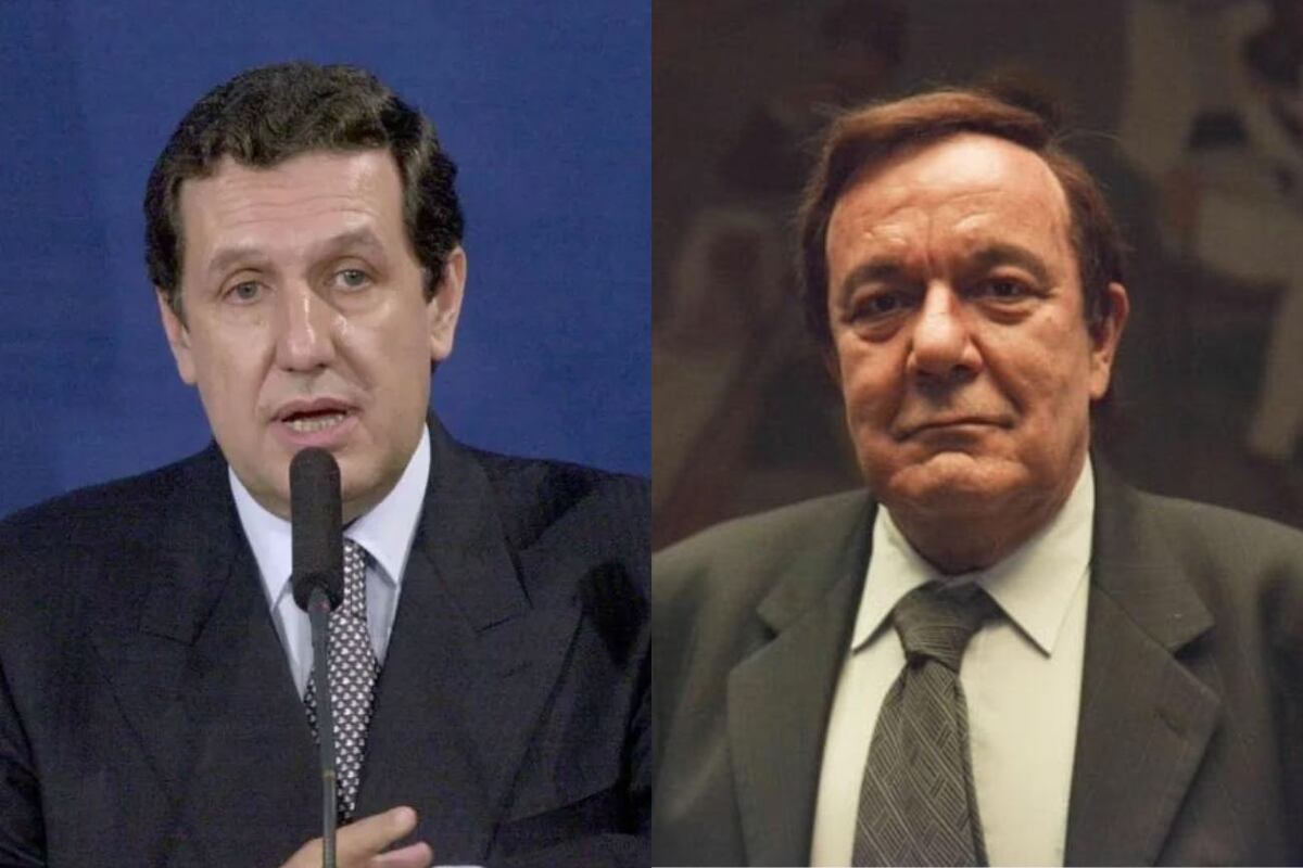 Ramón Puerta interpretado por Manuel Vicente en "Diciembre 2001" (Collage web)