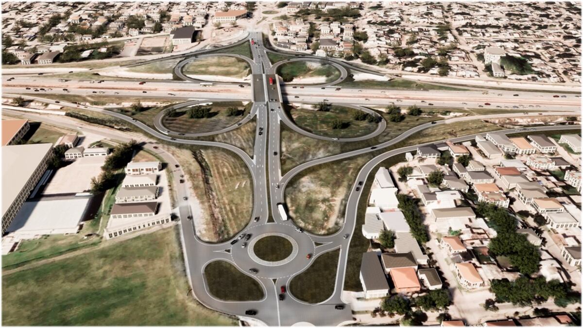 Así quedará el intercambiador en el cruce de Rancagua sobre Circunvalación (Gobierno de Córdoba).