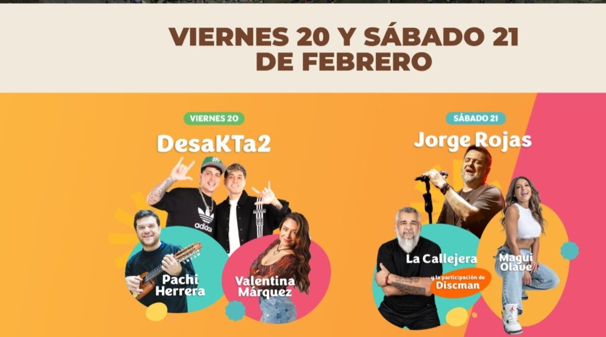 Una grilla musical de primer nivel para esta edición 2026.