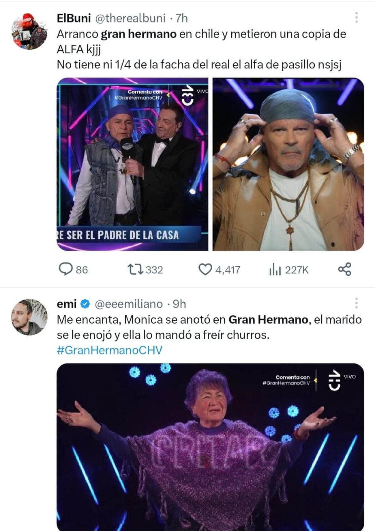 Los memes por el inicio de Gran Hermano Chile. (Captura)