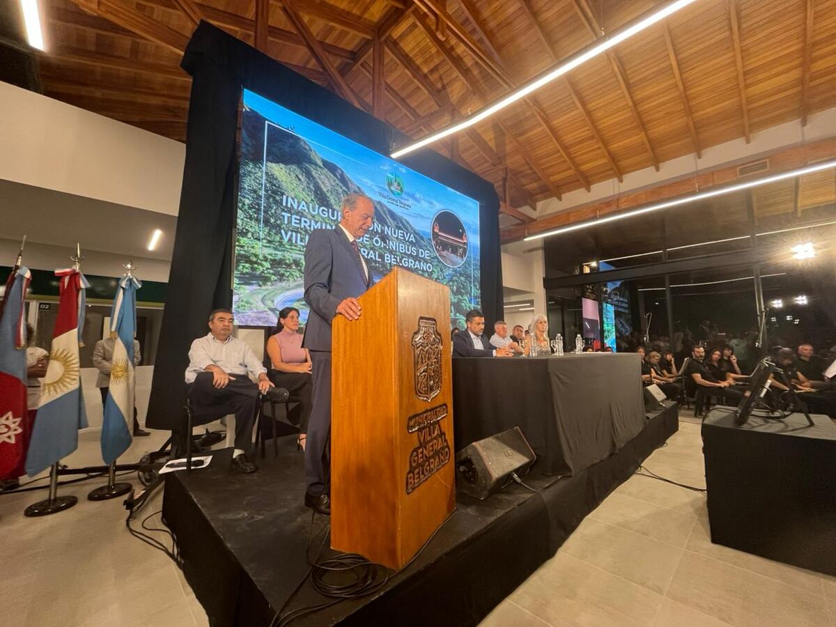 La inauguración de la nueva terminal de Villa General Belgrano,(La Voz)