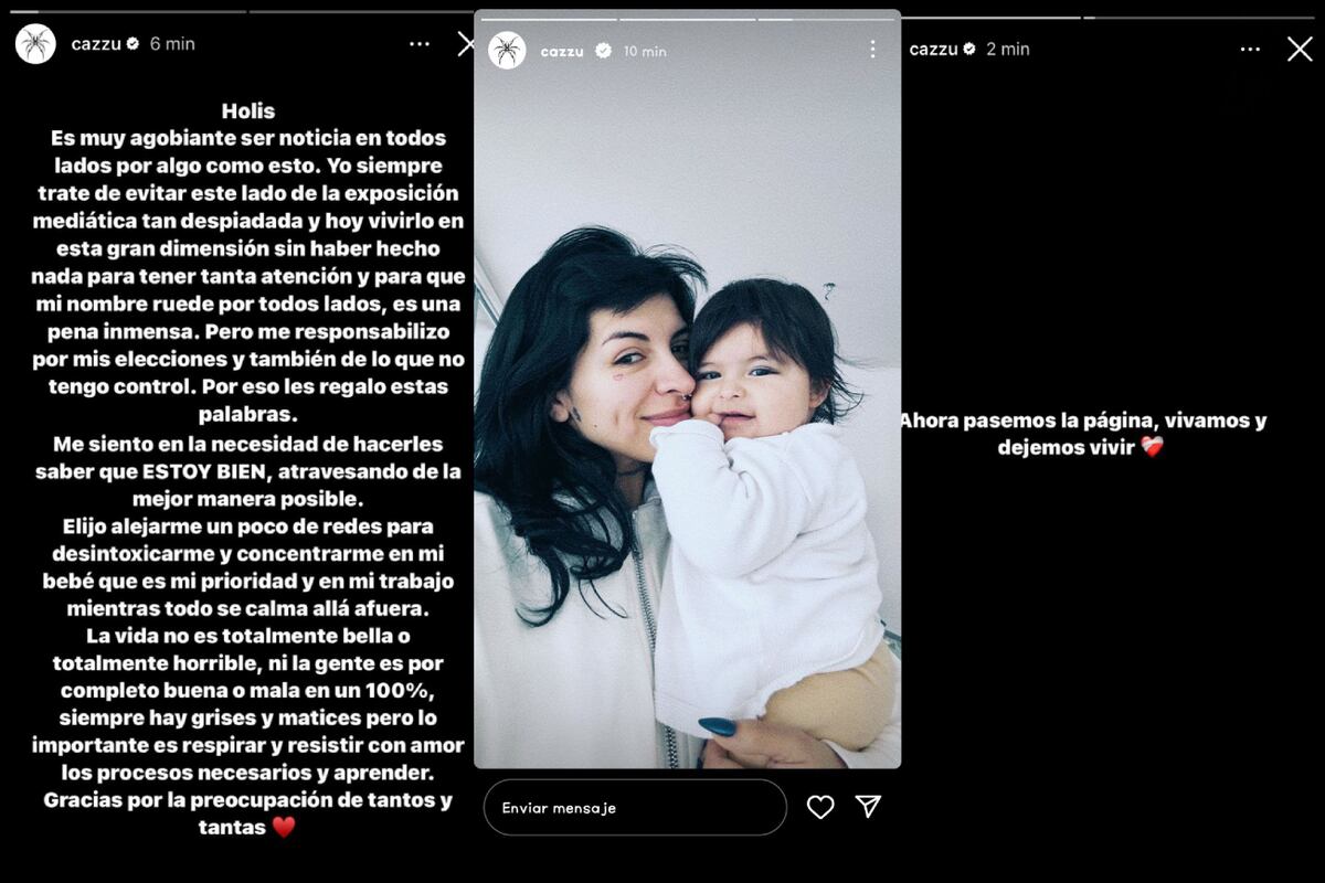 Cazzu y su descargo tras su separación. (Captura)