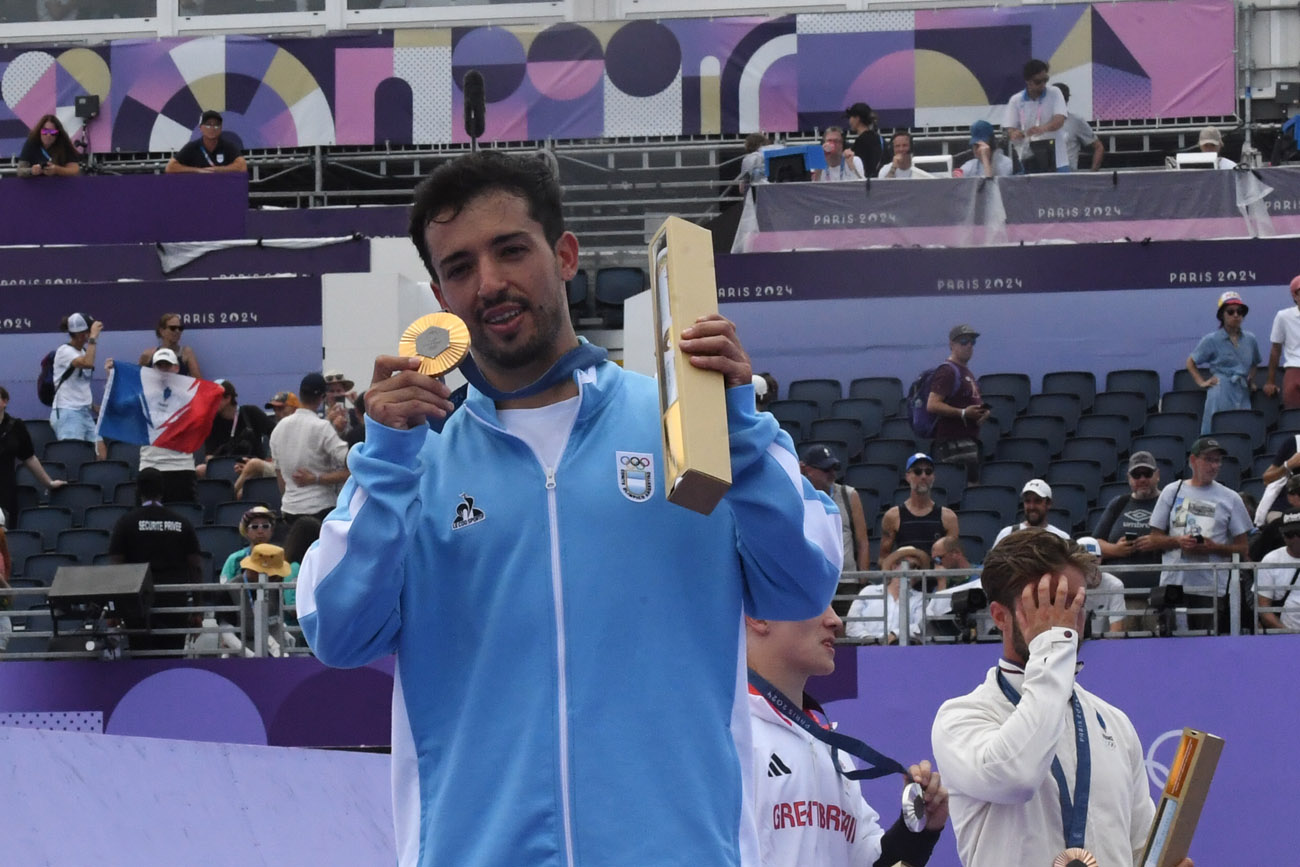 José "Maligno" Torres ganó la medalla de oro en los Juegos Olímpicos de París 2024 en la categoría BMX. (Gentileza)