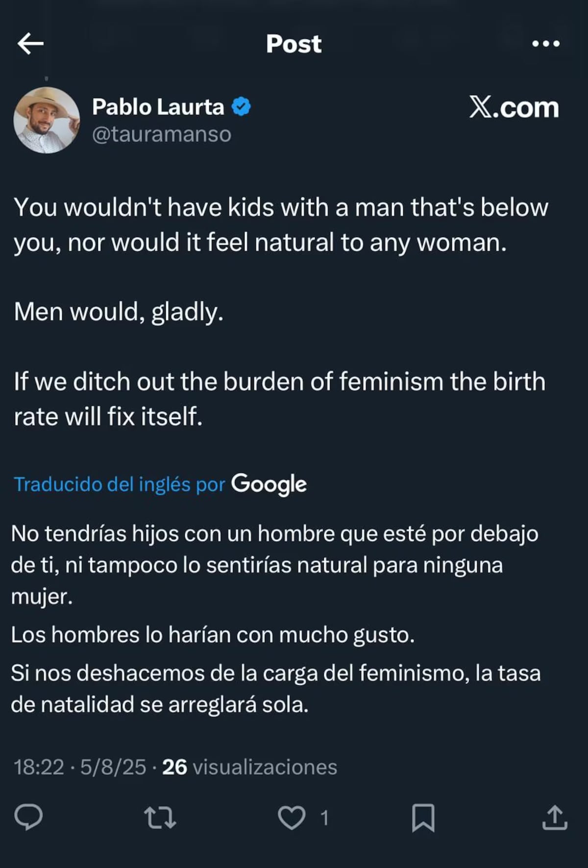 Los posteos de Pablo Laurta en redes sociales.