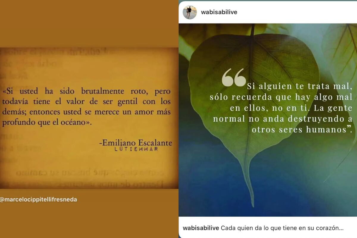 Los mensajes de Nicole Neumann en sus redes. (Captura)