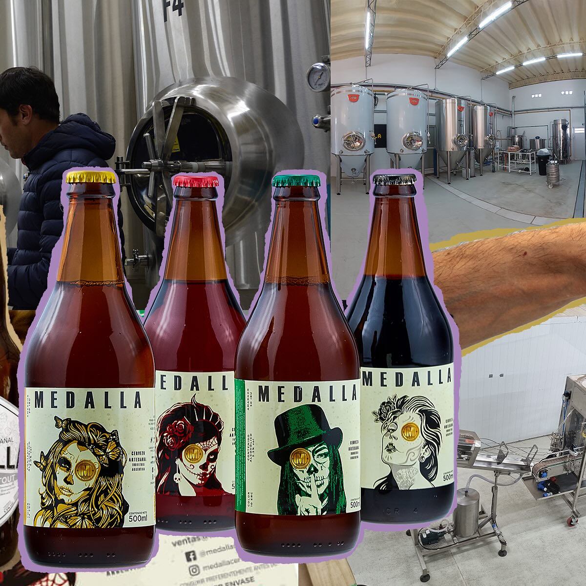Botellas de cerveza artesanal Medalla.