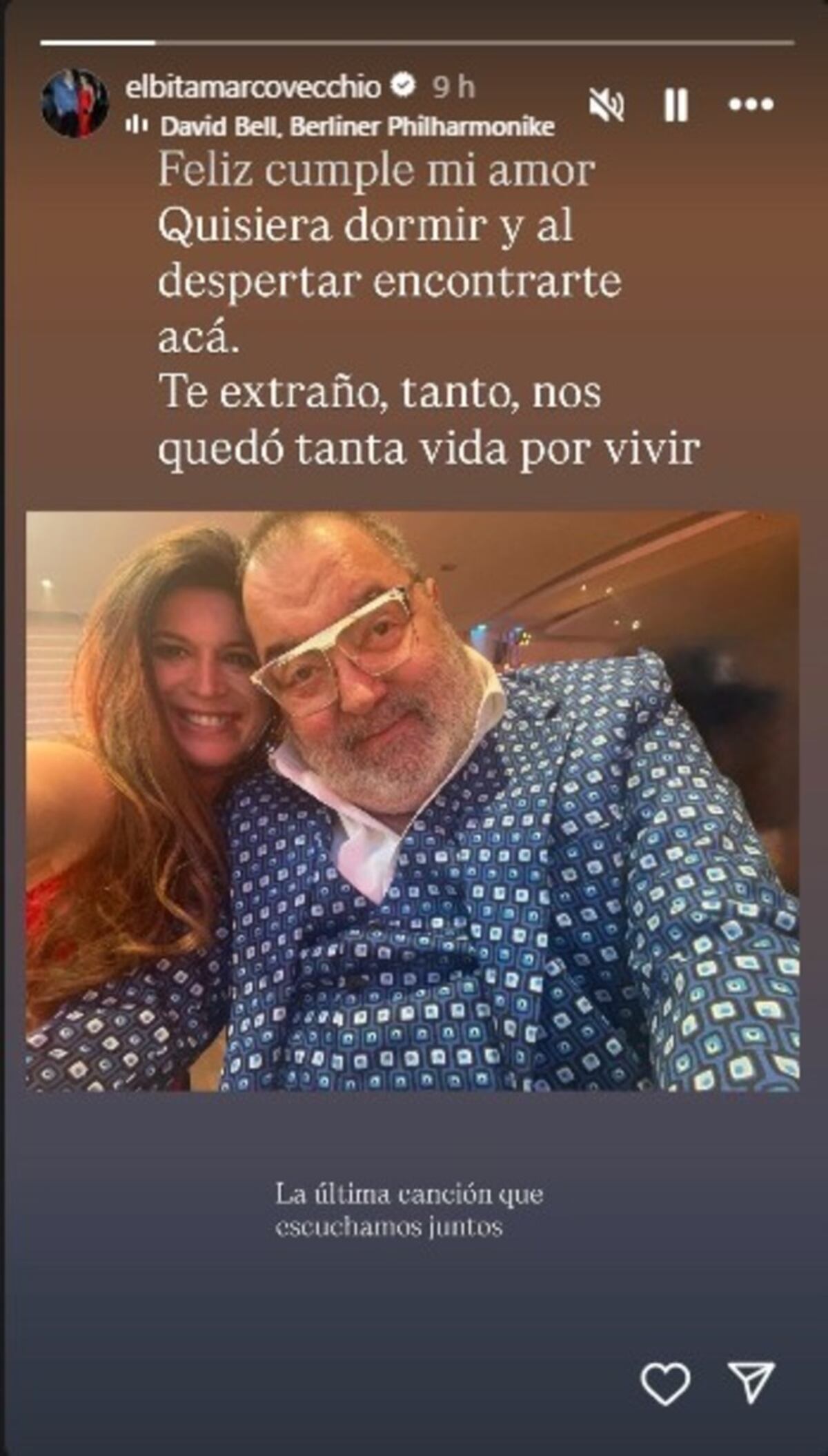 La historia en Instagram de Elba Marcovecchio (Captura de pantalla)