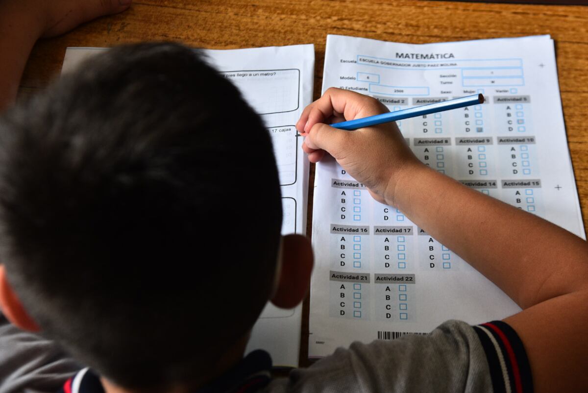 Los estudiantes rindieron la prueba provincial Prisma en Lengua y Matemática. (Pedro Castillo / La Voz).