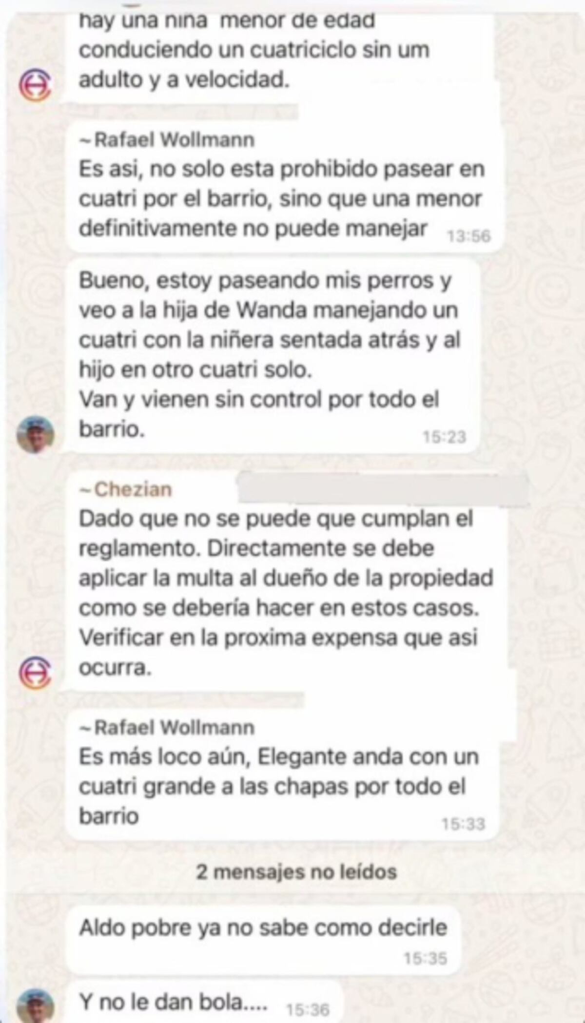 Las quejas contra Wanda Nara y L-Gante. (Captura)