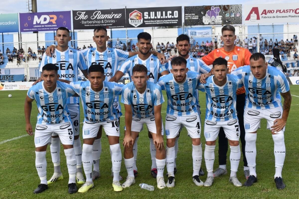 Los 11 de inicio de la Academia en el partido ante Gimnasia de Jujuy, por la fecha 9 de la Primera Nacional. (Prensa Racing)