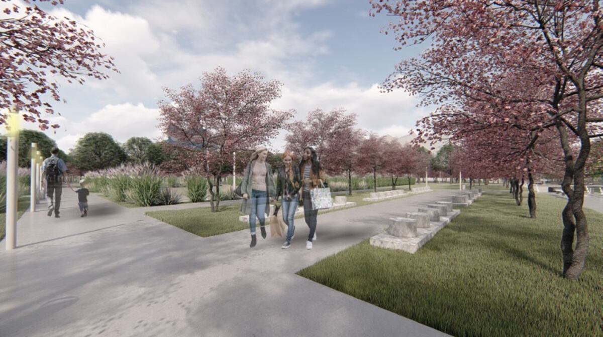 Render del parque propuesto.
