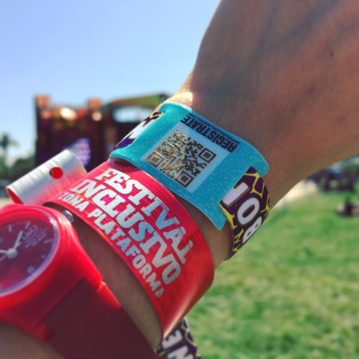 La pulsera del Lollapalooza para comprar a través del sistema LollaCashless.