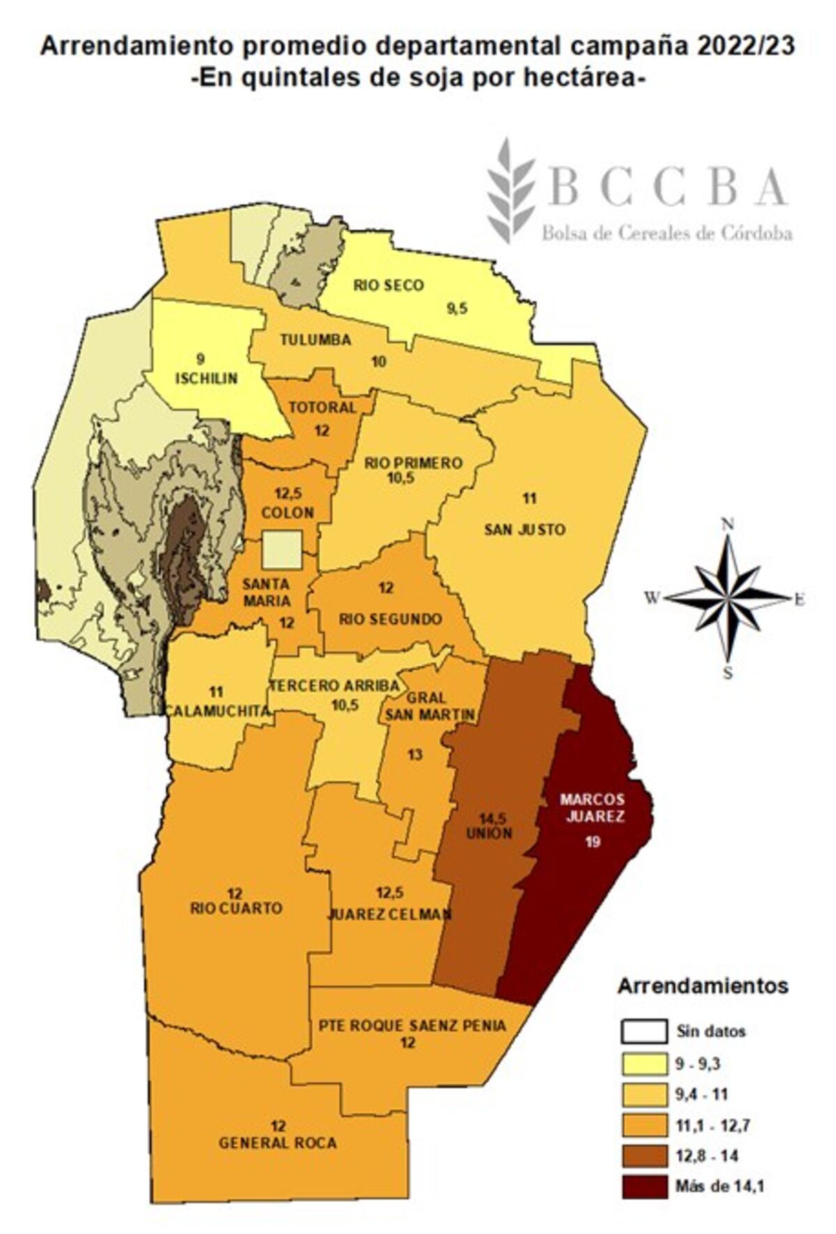 Arrendamientos 2022/2023 en Córdoba. (BCCBA)