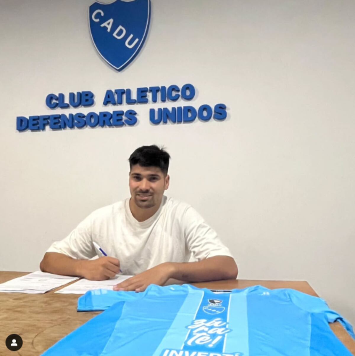 Catriel Sánchez, que estaba en Huracán de Las Varillas, vuelve al fútbol profesional en el CADU. (Gentileza).