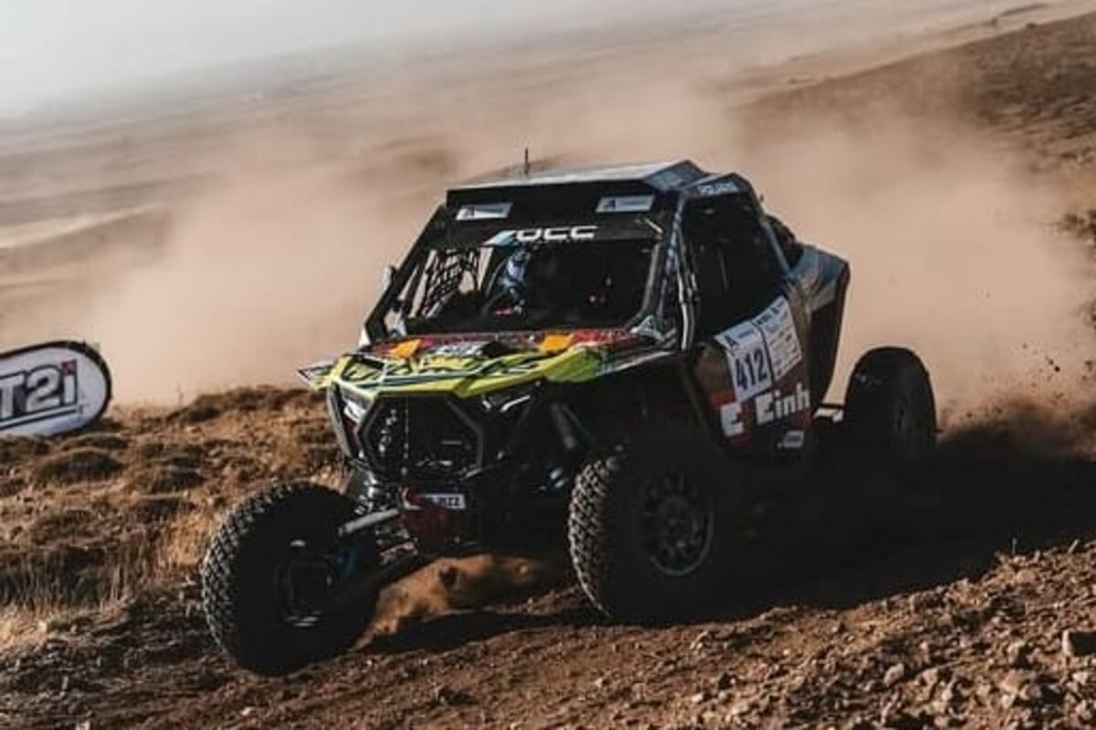 Mogni, protagonista central con Polaris de la clase T4 del Español de Rallyes Todo Terreno, CERTT. (Gentileza)