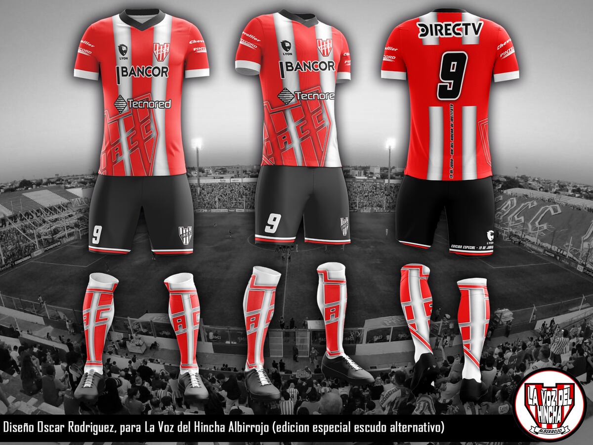 Los distintos modelos que los hinchas de Instituto han enviado para participar del concurso y mostraron en redes sociales. (Twitter).