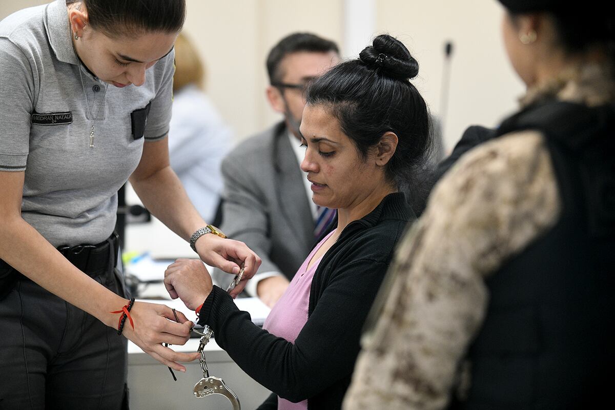 Brenda Agüero, en la audiencia de alegatos de fiscalía en el juicio del Neonatal. (Ramiro Pereyra / La Voz)