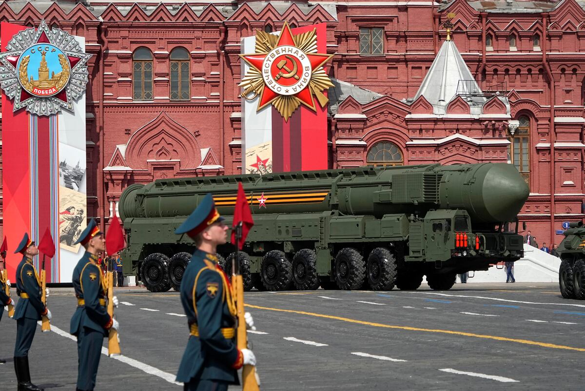 El ensayo por el Día de la Victoria en Rusia (AP).