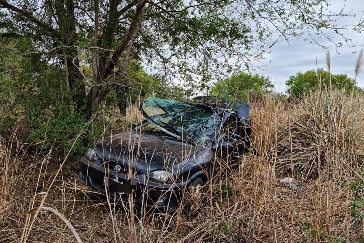 Coronel Moldes. El automovilista se salvó de milagro (Policía).