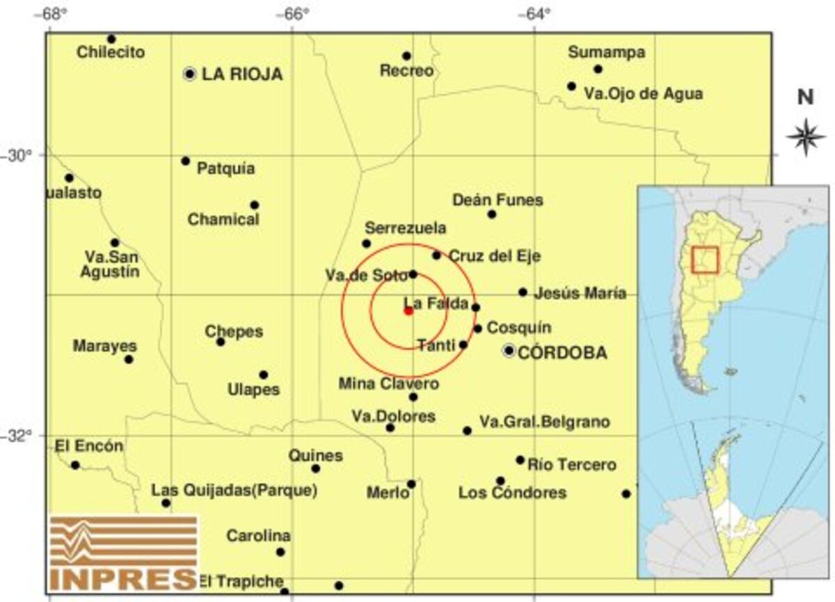 Sismo en Córdoba.