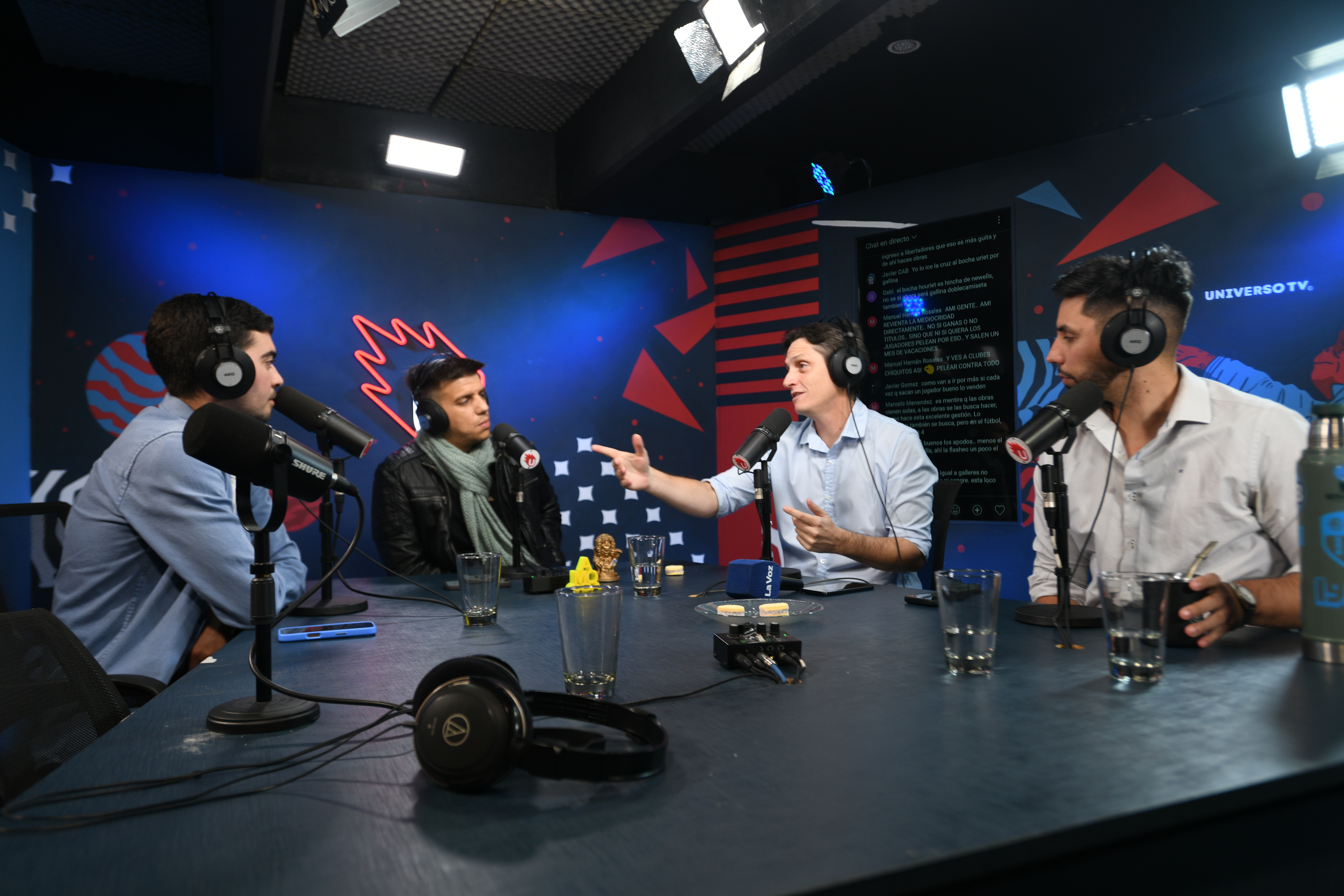 Mundo Pirata, el pódcast de Belgrano, hecho en Universo TV, donde se desarrolla el programa Hablemos de Belgrano. Conductores Exe Benegas, Juan Pablo Benegas y Santiago Nihuol. (Javier Ferreyra / La Voz)