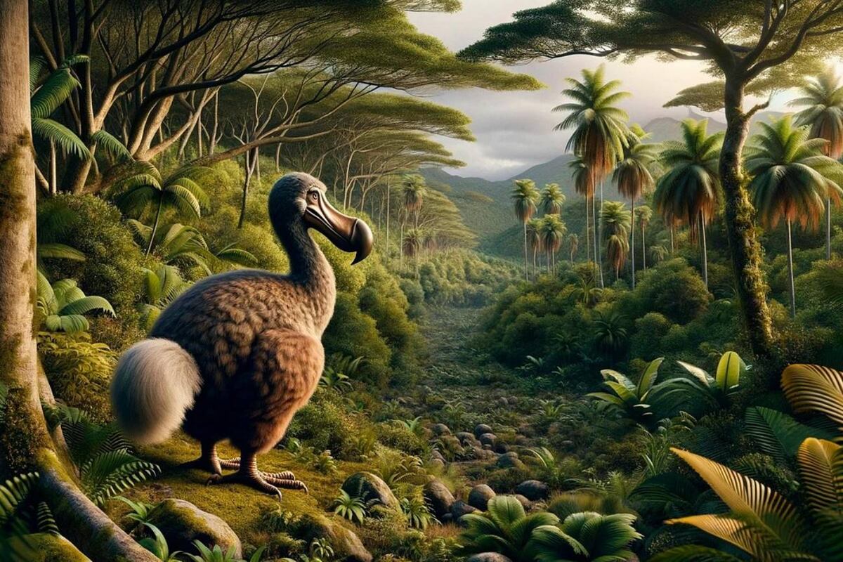La ciencia planea que miles de dodos habiten los bosques de Mauricio en un plazo de 5 a 7 años. (imagen generada mediante IA - Pixabay)