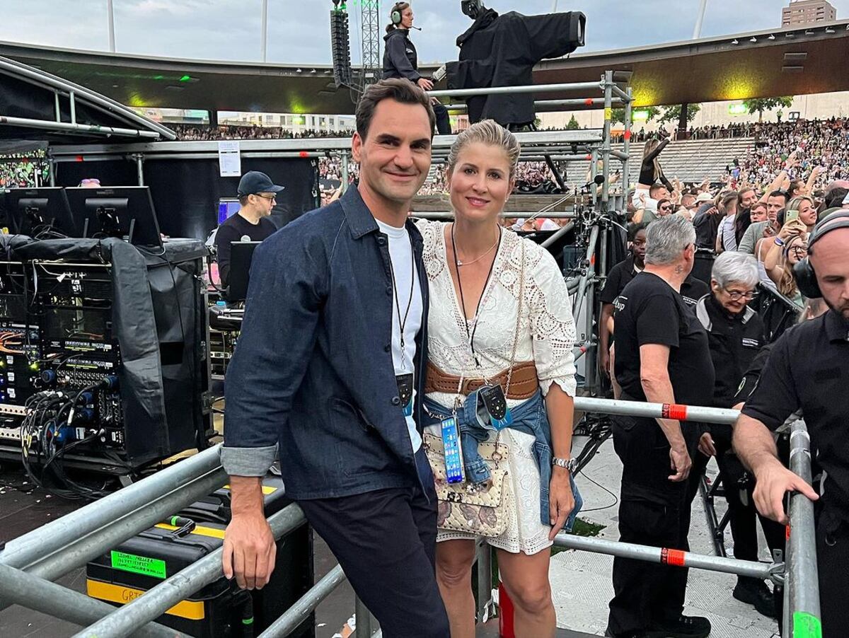 Roger Federer, feliz de haber participado del show de Coldplay en Zúrich. (Instagram @rogerfederer)