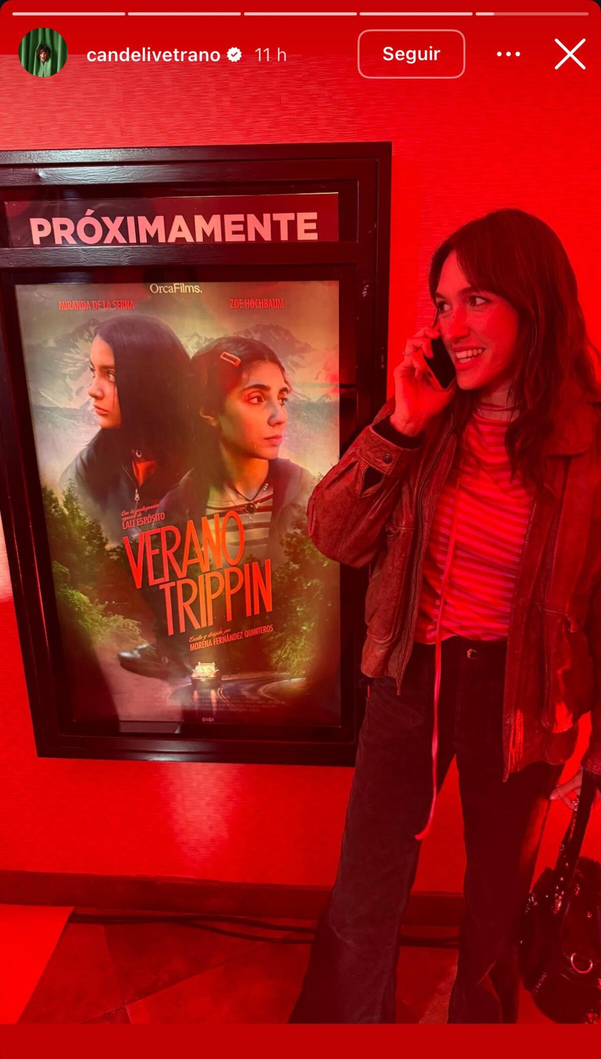 Cande Vetrano en el estreno de "Verano Trippin" (Captura de pantalla)