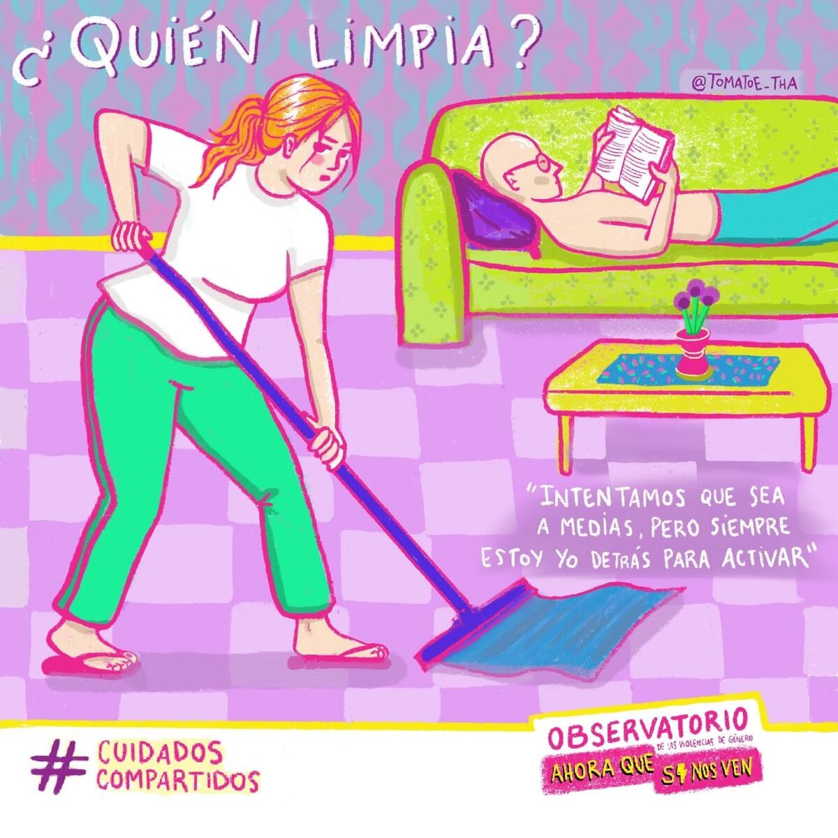 Ilustración incluída en el cuadernillo (Créditos: @TomatoeTha)