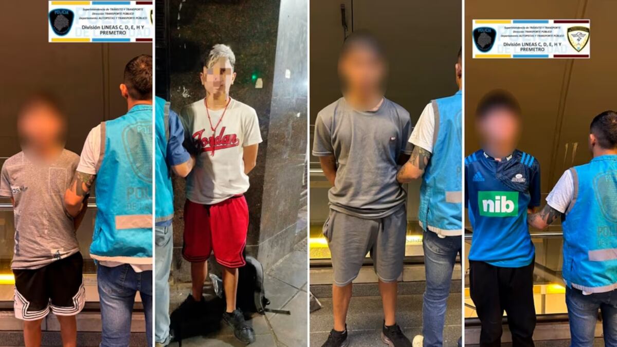 Cuatro menores fueron detenidos esta semana por robos en el subte.