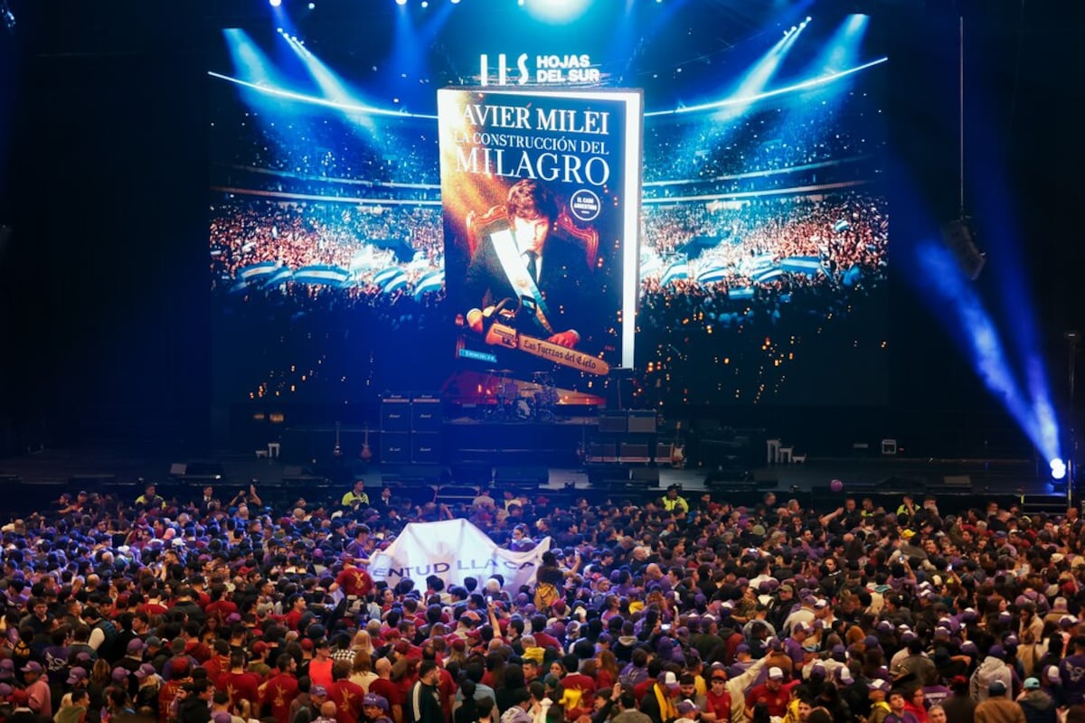 A minutos del show de Milei, así está el Movistar Arena