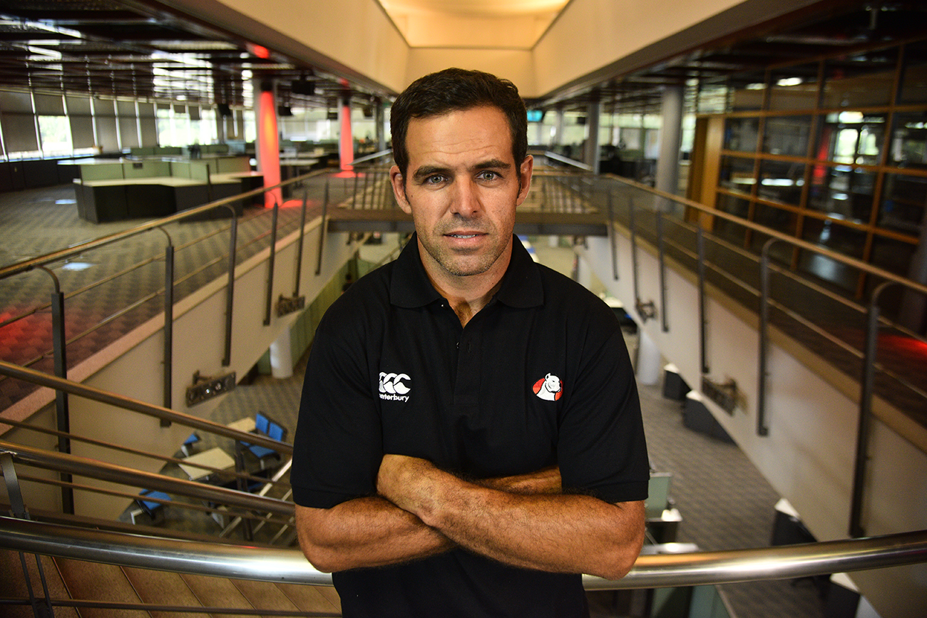 Entrenador Stefano Ambrosio. Media day en La Voz del equipo de rugby Dogos XV. (Pedro Castillo / La Voz)
