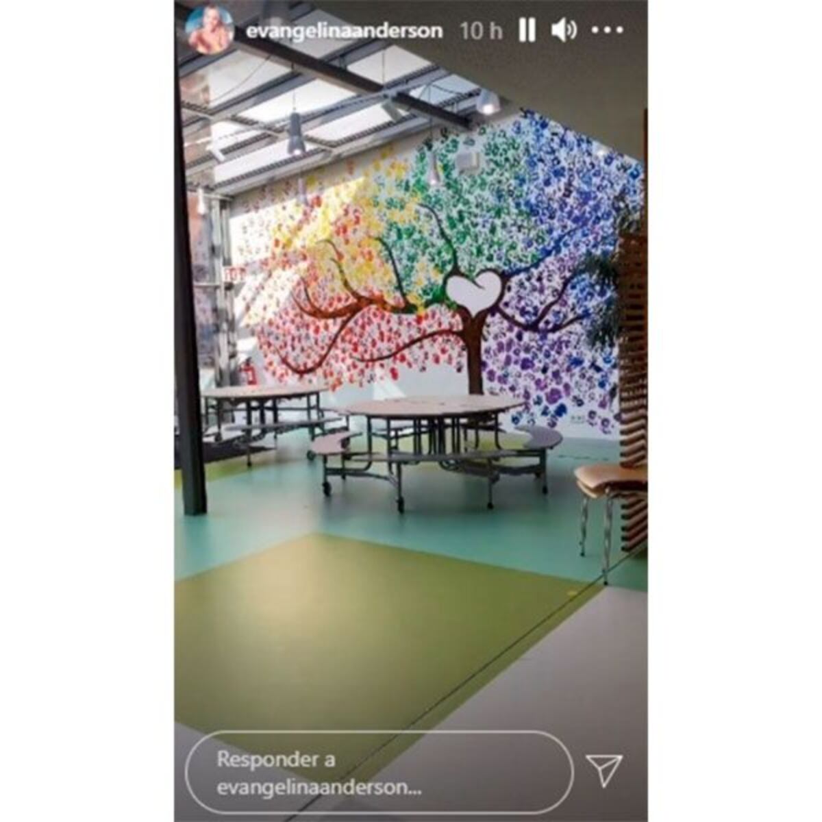 Así es el colegio de los hijos de Eva Anderson y Martín Demichelis. (Captura video Instagram)