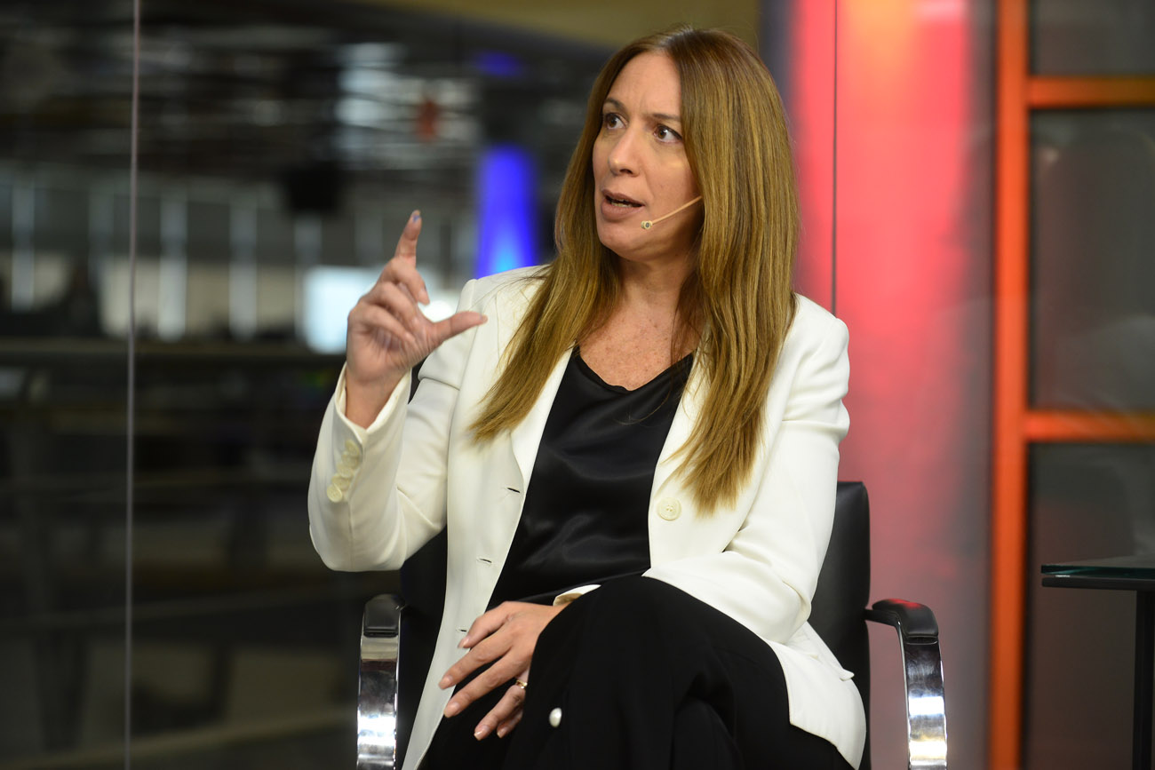 María Eugenia Vidal, en el programa Voz y Voto. (Nicolás Bravo / La Voz)