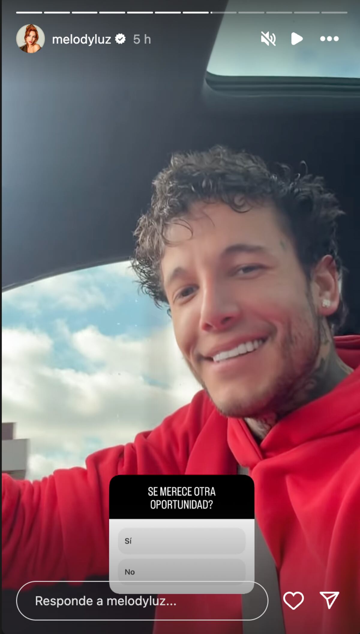 Melody Luz abrió una encuesta en su Instagram para consultarle a sus seguidores si debe o no darle otra oportunidad a Alex Caniggia. (Foto: Captura de pantalla)