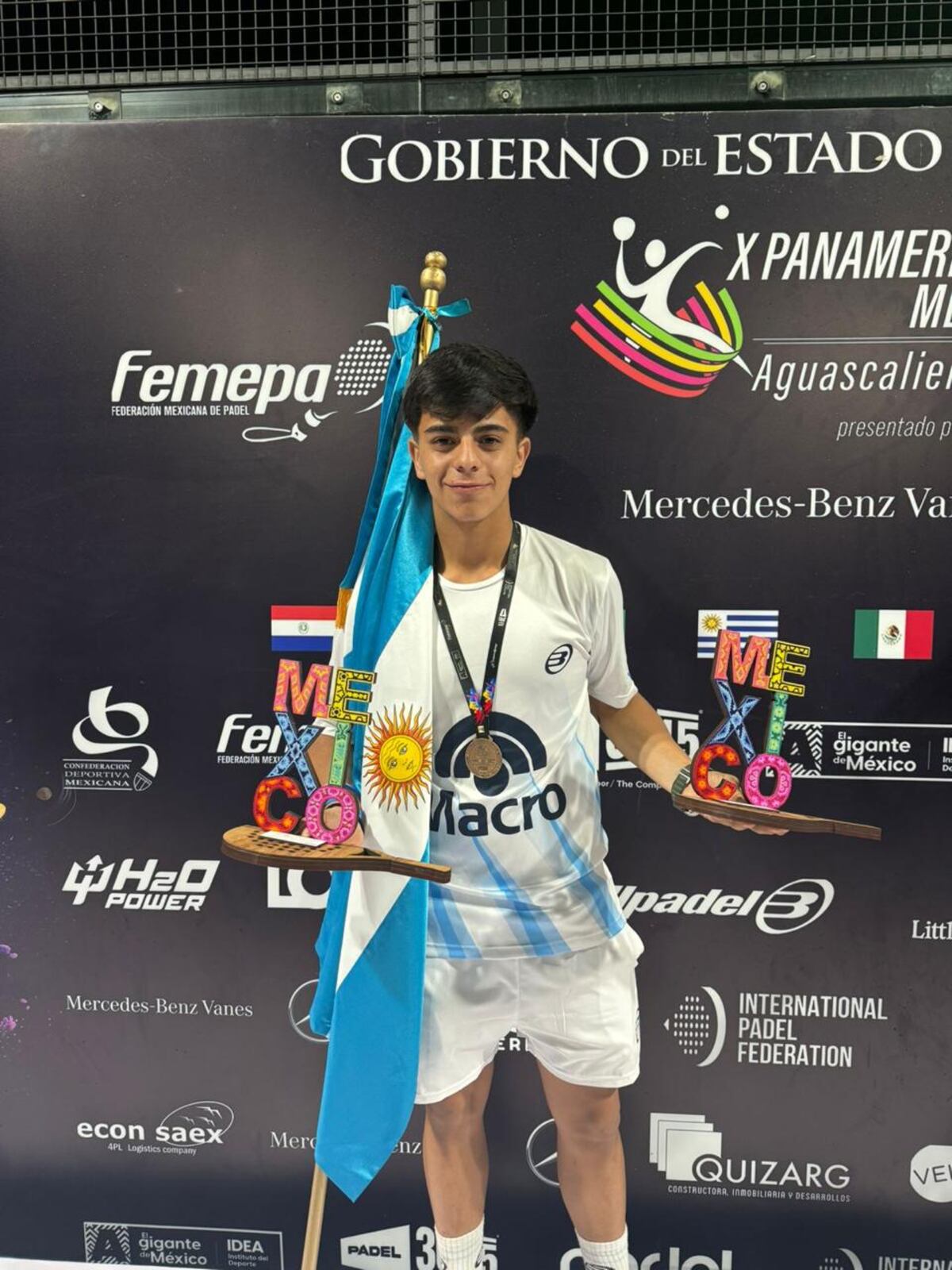 Santino Torres, el cordobés que quiere ser N°1 del pádel. (Gentileza)