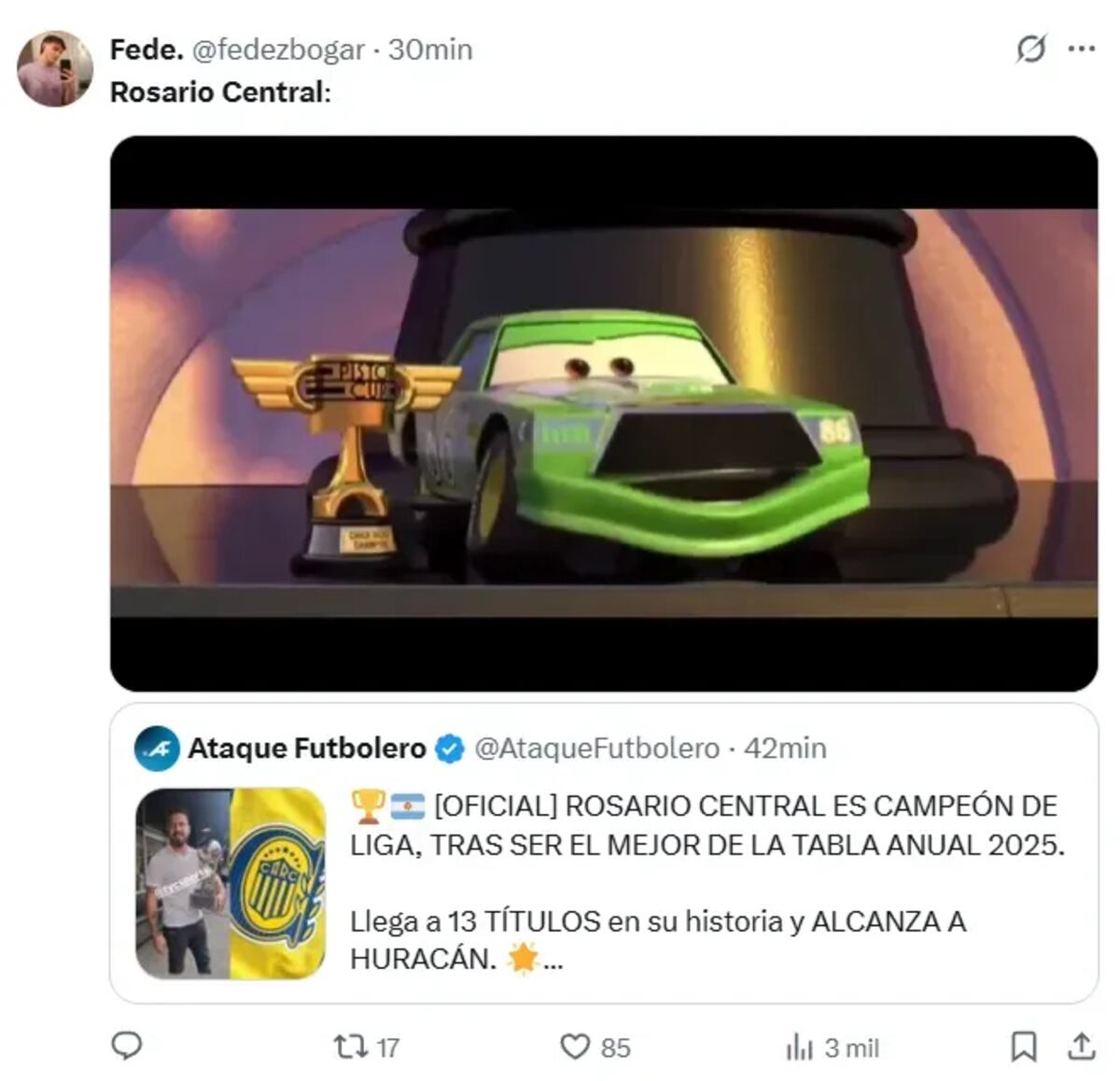 Los memes sobre Rosario Central.