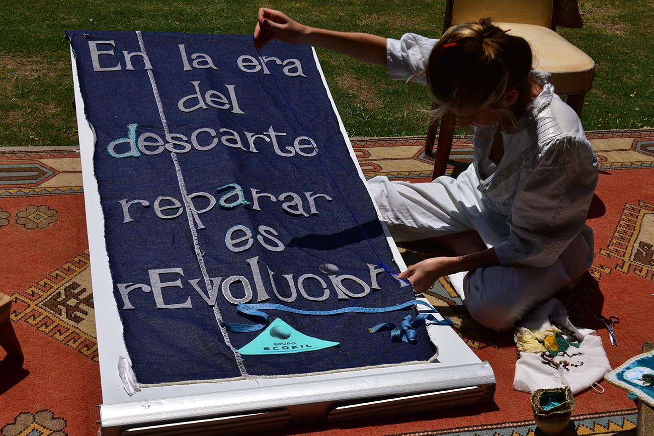 Evento de economía circular en el SUM de El Terrón Mendiolaza . (José Gabriel Hernández / La Voz)