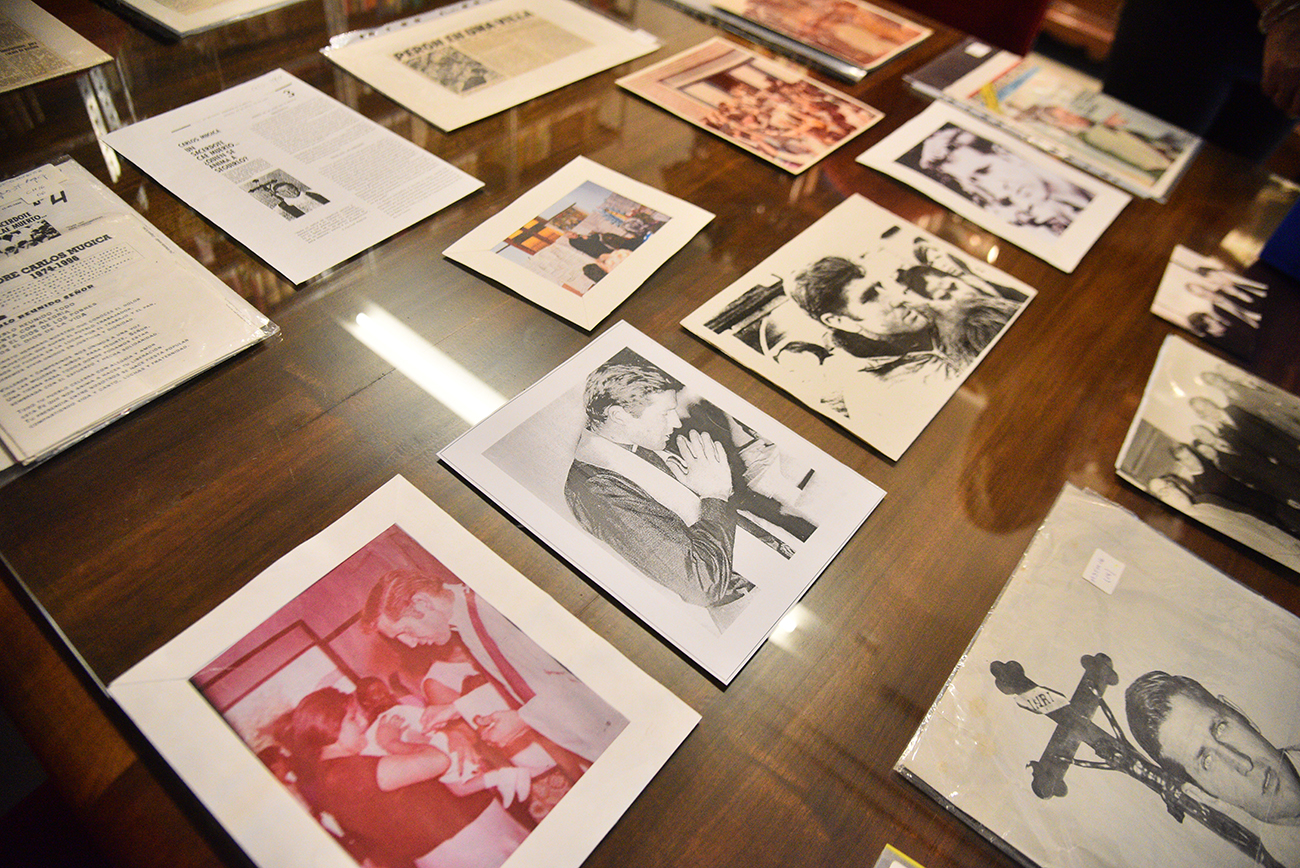 Archivos y objetos personales del Padre Mugica. En la biblioteca de la UCC.
Foto : Pedro Castillo/La Voz