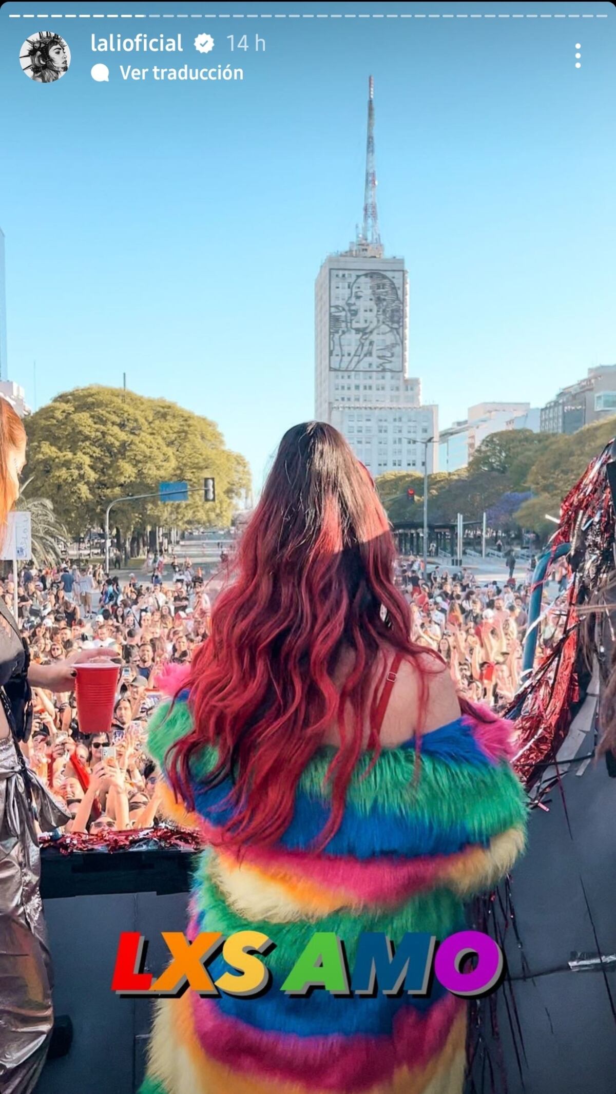 Lali en la Marcha del Orgullo 2022 (Captura de pantalla)