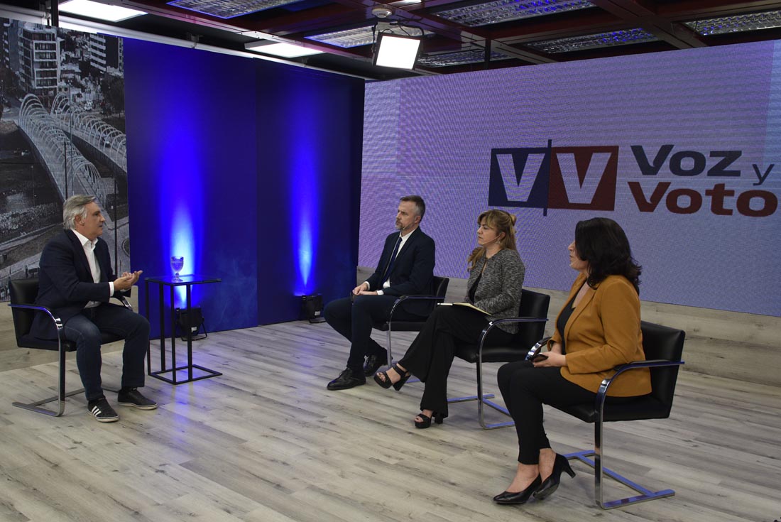Martín Llaryora, intendente de Córdoba, en el programa Voz y Voto de La Voz del Interior (Ramiro Pereyra)