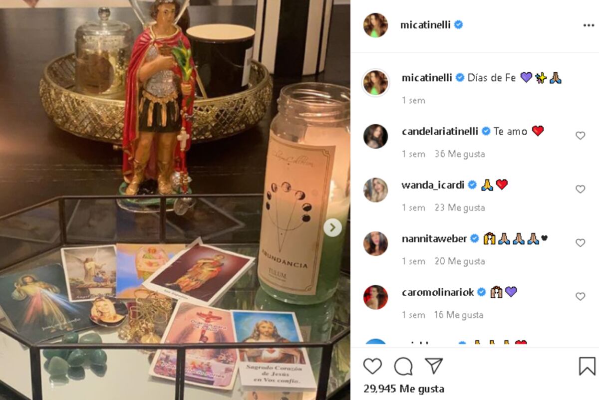 El posteo de Mica Tinelli. (Instagram)