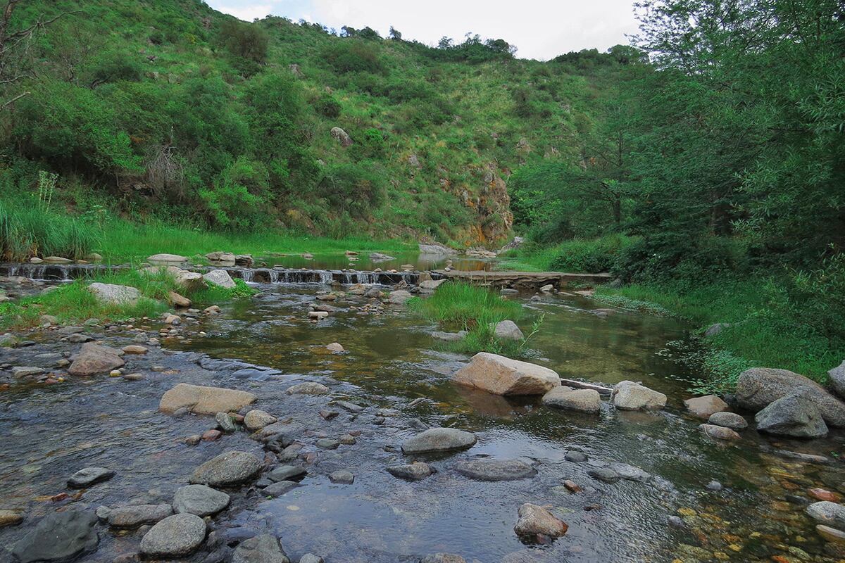 El trayecto hasta el Dique Las Ranitas obliga al caminante a cruzar varias veces el arroyo, por sectores poco profundos y saltando entre las piedras. (Gentileza: Cba Natural)