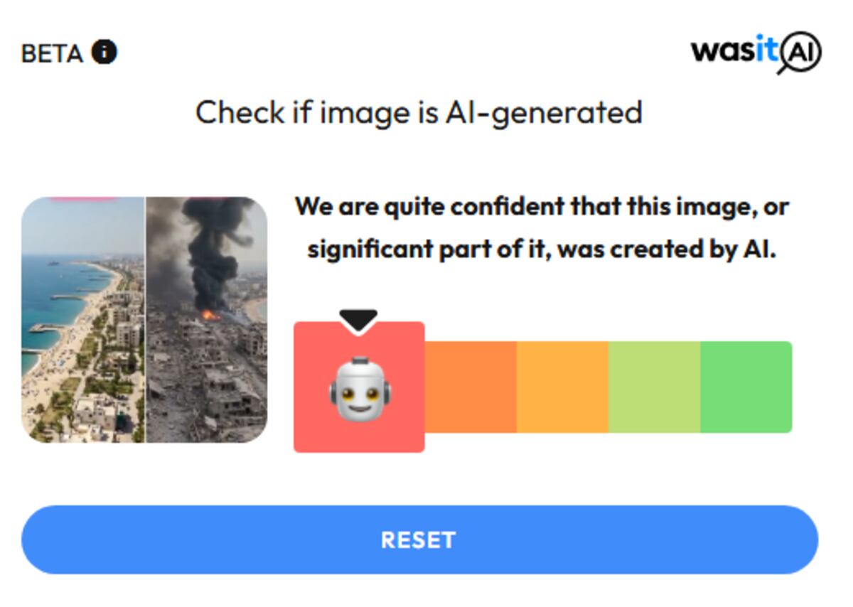 Es falso el video de Gaza antes y después de los ataques en Israel: fueron creados por IA. (La Voz Chequea)